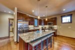 Expansive kitchen with granite countertops